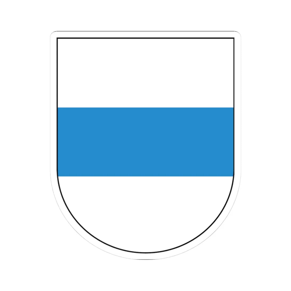 Wappen Zug matt (Switzerland) (Coat of Arms) STICKER Vinyl Kiss-Cut Decal 3 Inch White - The Sticker Space