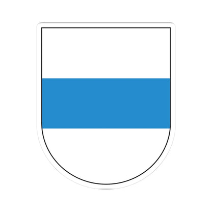 Wappen Zug matt (Switzerland) (Coat of Arms) STICKER Vinyl Kiss-Cut Decal 3 Inch White - The Sticker Space