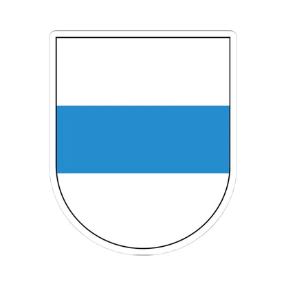 Wappen Zug matt (Switzerland) (Coat of Arms) STICKER Vinyl Kiss-Cut Decal 4 Inch White - The Sticker Space