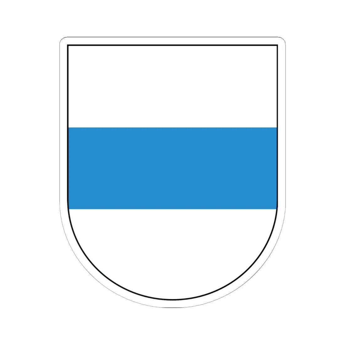 Wappen Zug matt (Switzerland) (Coat of Arms) STICKER Vinyl Kiss-Cut Decal 6 Inch White - The Sticker Space