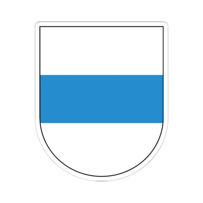 Wappen Zug matt (Switzerland) (Coat of Arms) STICKER Vinyl Kiss-Cut Decal 6 Inch White - The Sticker Space
