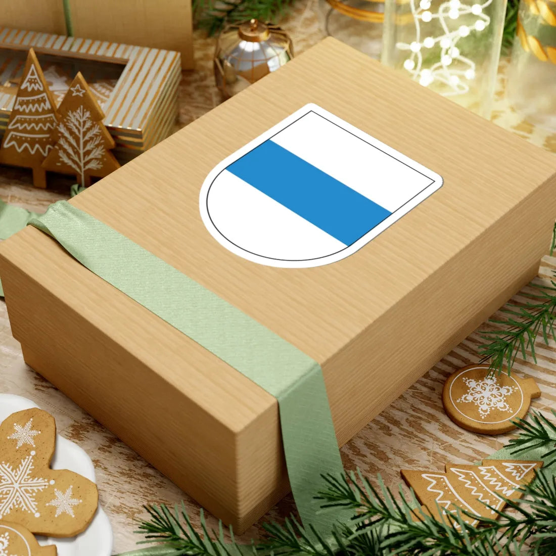 Wappen Zug matt (Switzerland) (Coat of Arms) STICKER Vinyl Kiss-Cut Decal - The Sticker Space