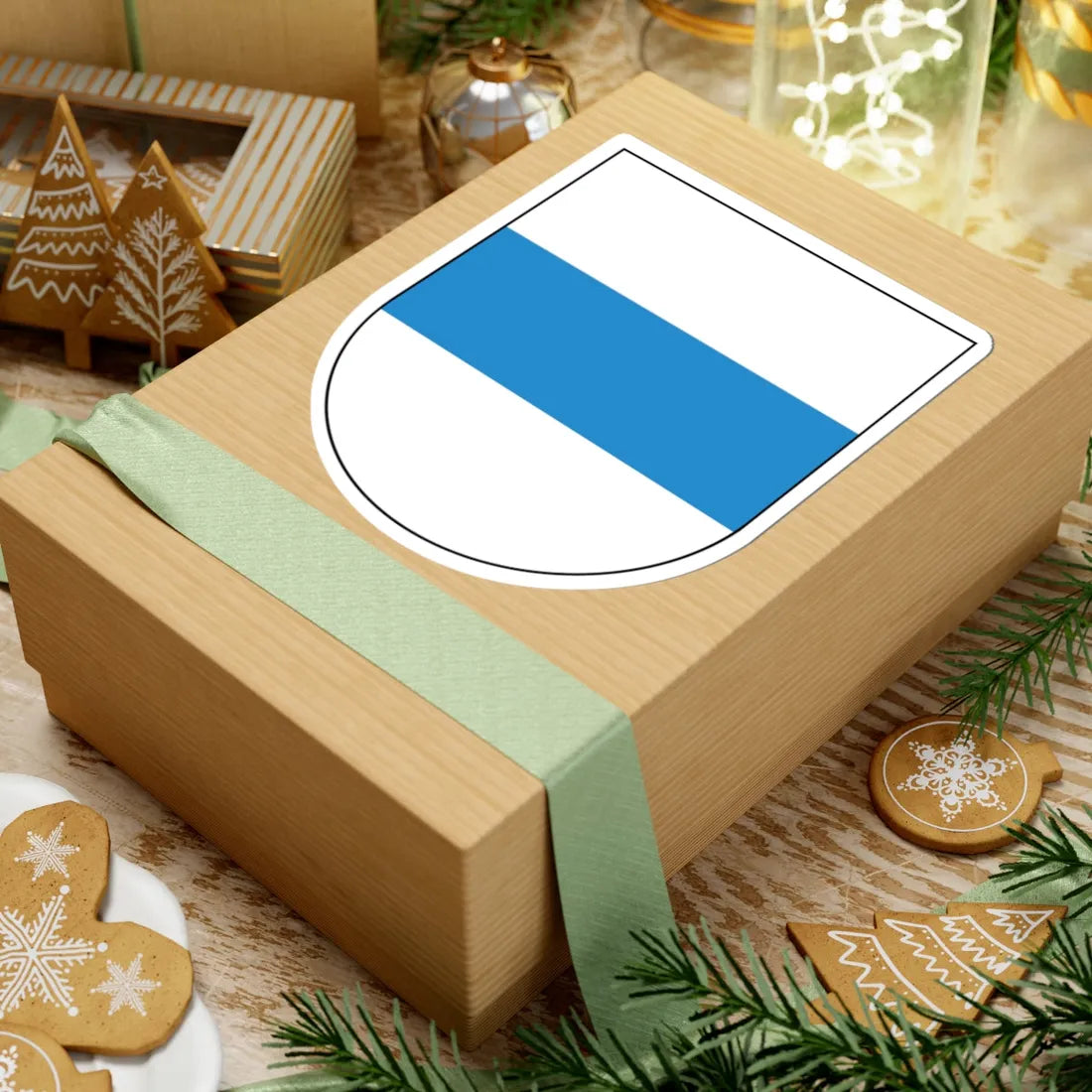 Wappen Zug matt (Switzerland) (Coat of Arms) STICKER Vinyl Kiss-Cut Decal - The Sticker Space