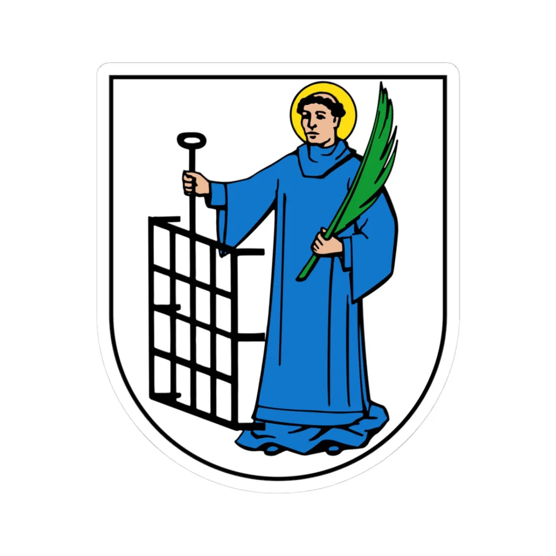 Wappen Zwenkau (Germany) (Coat of Arms) STICKER Vinyl Kiss-Cut Decal 3 Inch White - The Sticker Space