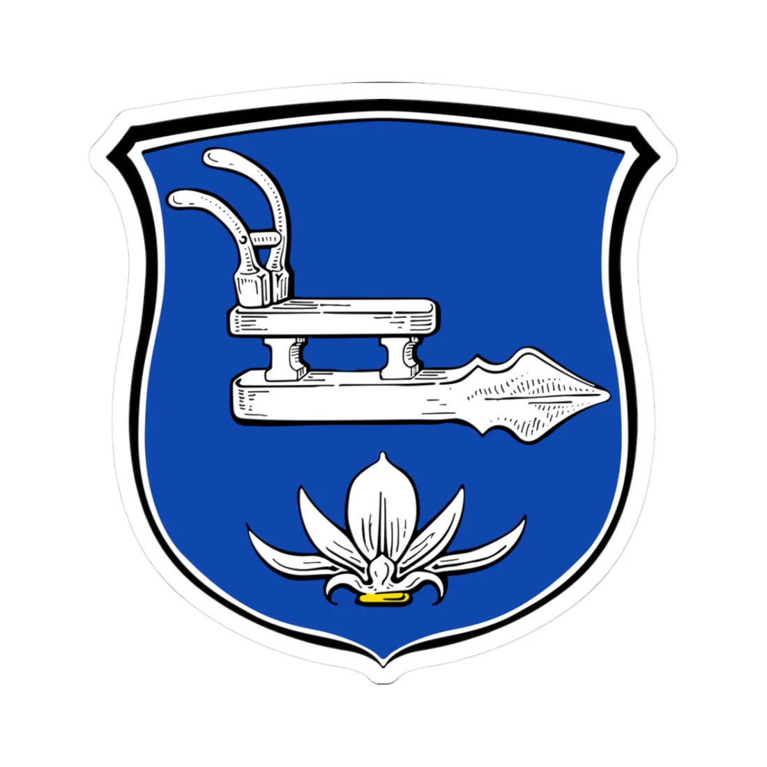 WappenBiblis (Germany) (Coat of Arms) STICKER Vinyl Kiss-Cut Decal 3 Inch White - The Sticker Space