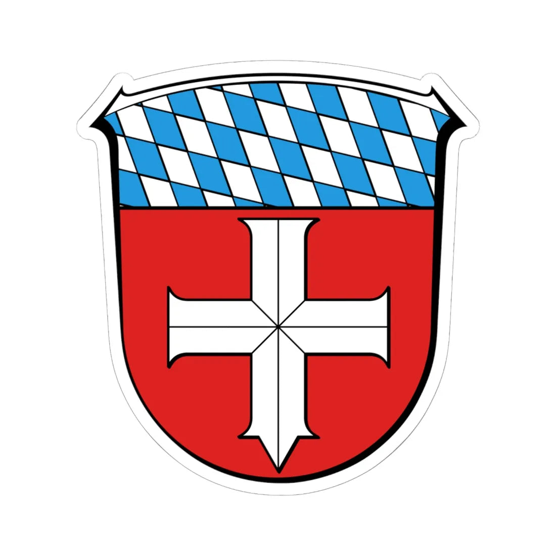 WappenBürstadt (Germany) (Coat of Arms) STICKER Vinyl Kiss-Cut Decal 6 Inch White - The Sticker Space