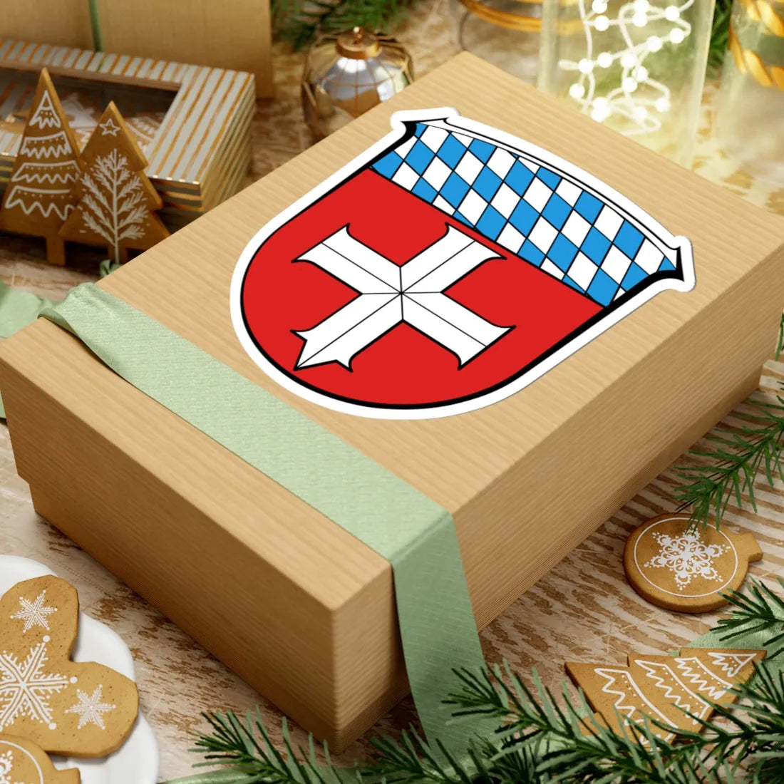 WappenBürstadt (Germany) (Coat of Arms) STICKER Vinyl Kiss-Cut Decal - The Sticker Space