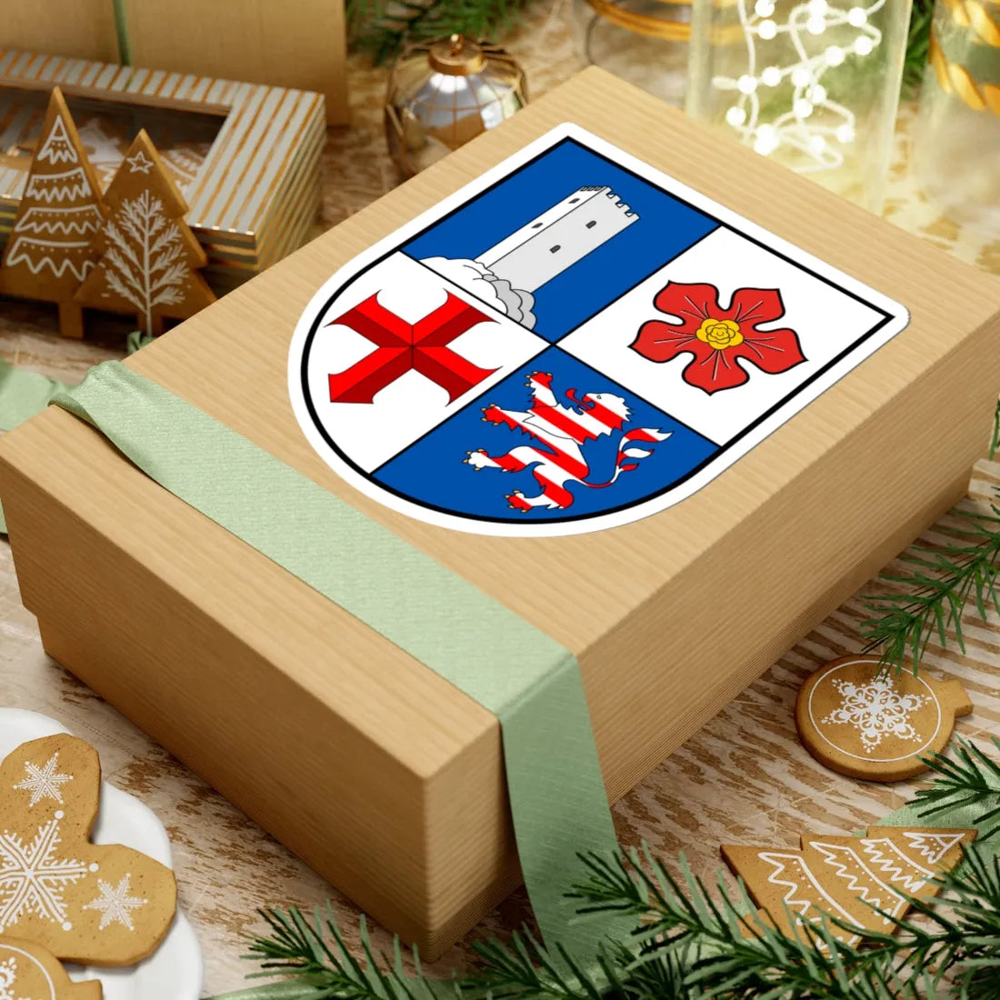 WappenKreisBergstrasse (Germany) (Coat of Arms) STICKER Vinyl Kiss-Cut Decal - The Sticker Space