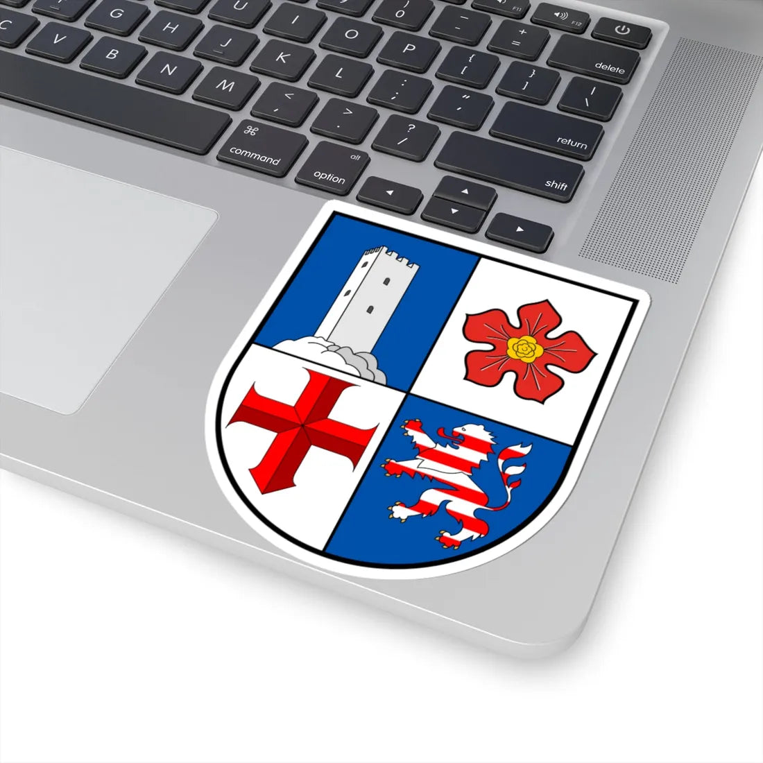 WappenKreisBergstrasse (Germany) (Coat of Arms) STICKER Vinyl Kiss-Cut Decal - The Sticker Space