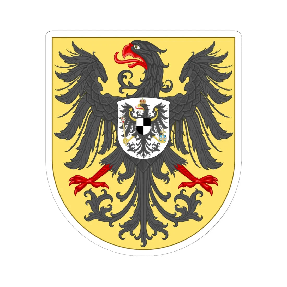 Wappenschild des Deutschen Kaiserreiches 1889-1918 (Germany) (Coat of Arms) STICKER Vinyl Kiss-Cut Decal - The Sticker Space
