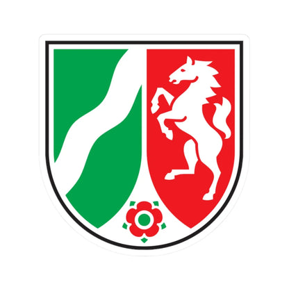 Wappenzeichen NRW (Germany) (Coat of Arms) STICKER Vinyl Kiss-Cut Decal 2 Inch White - The Sticker Space