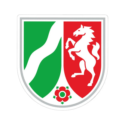 Wappenzeichen NRW original colour (Germany) (Coat of Arms) STICKER Vinyl Kiss-Cut Decal 6 Inch White - The Sticker Space