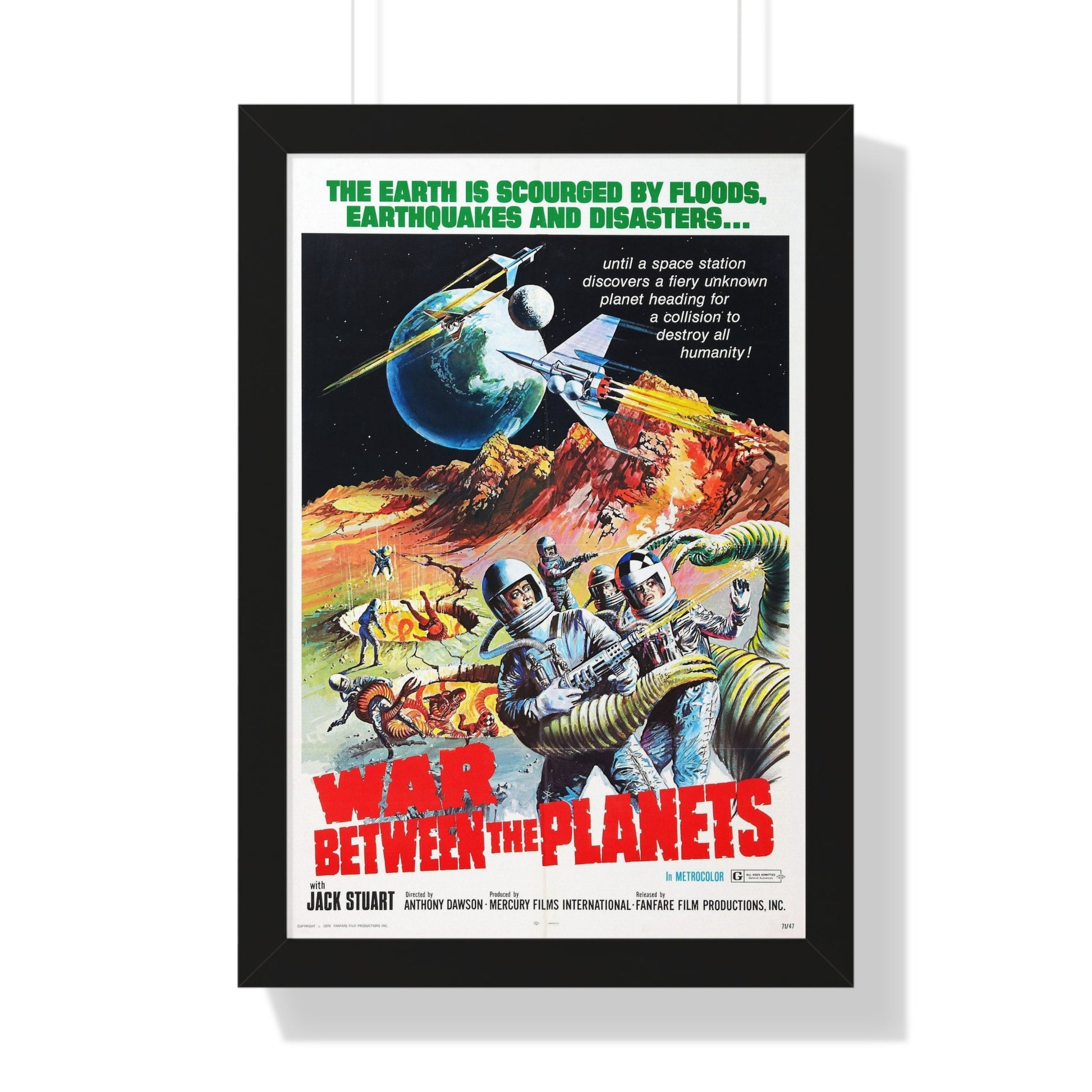 WAR BETWEEN THE PLANETS 1966 - Framed Movie Poster-16″ x 24″-The Sticker Space