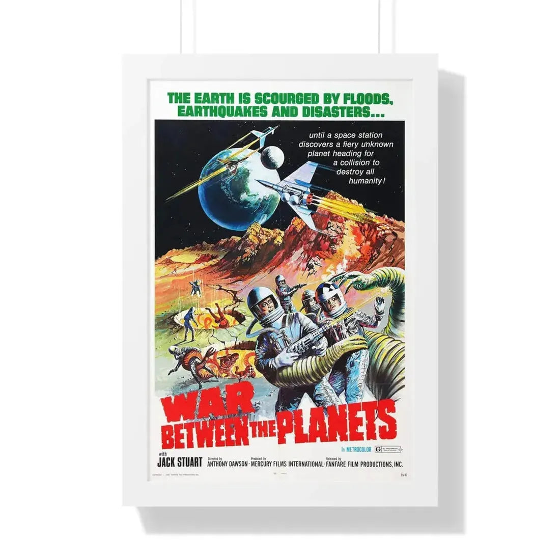 WAR BETWEEN THE PLANETS 1966 - Framed Movie Poster 16″ x 24″ White - The Sticker Space