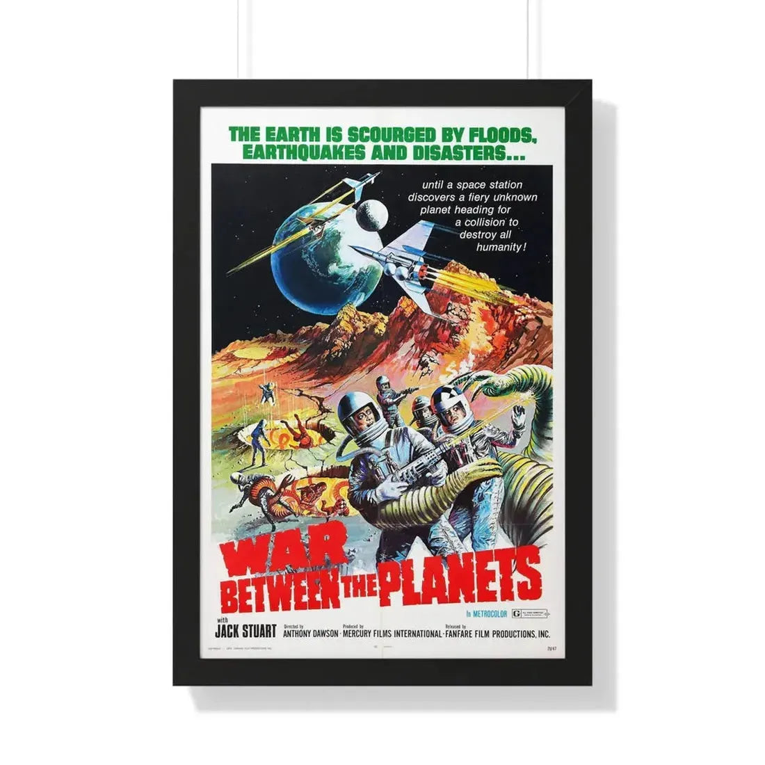 WAR BETWEEN THE PLANETS 1966 - Framed Movie Poster 20" x 30" Black - The Sticker Space