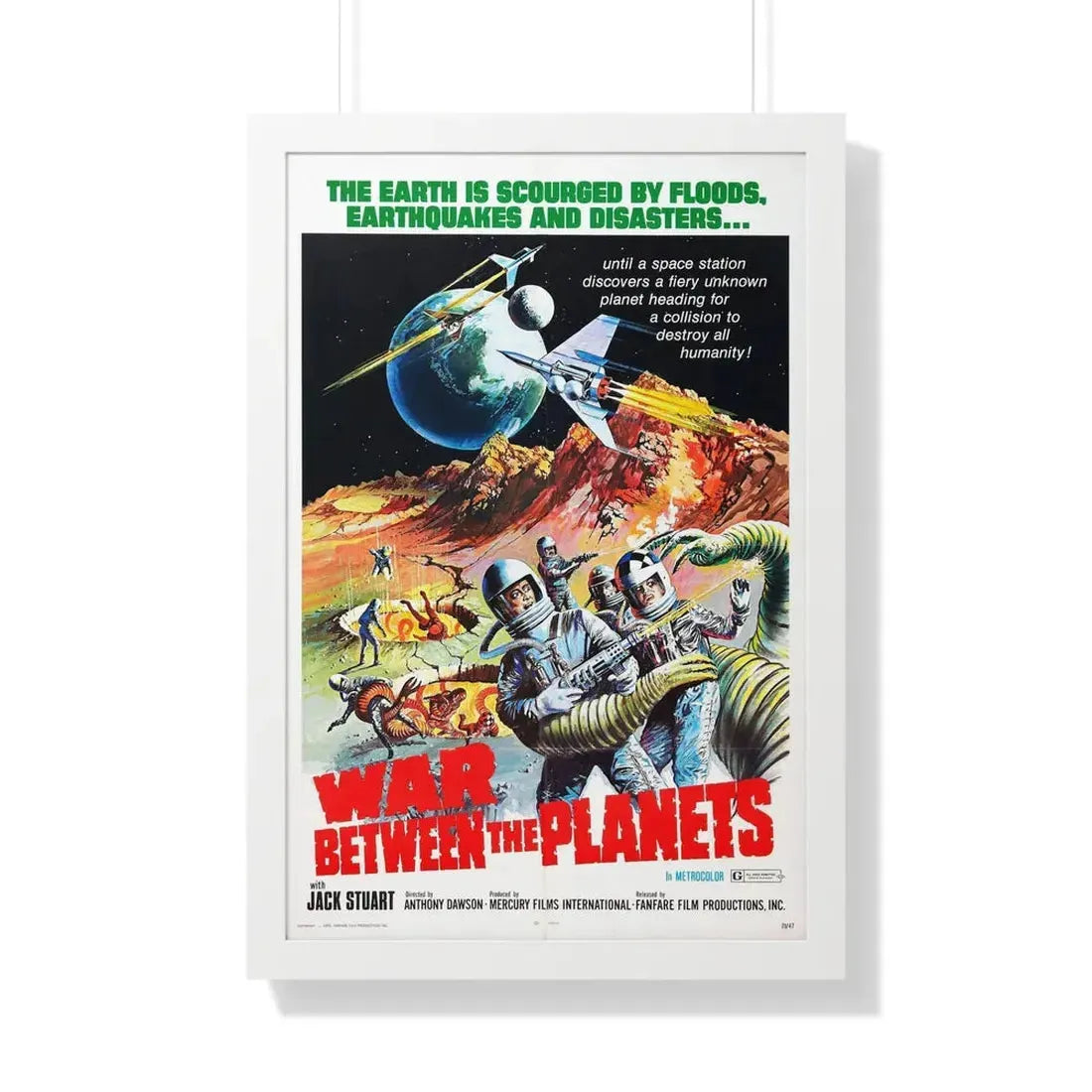 WAR BETWEEN THE PLANETS 1966 - Framed Movie Poster 20" x 30" White - The Sticker Space