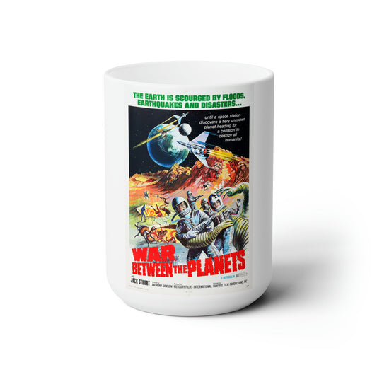 WAR BETWEEN THE PLANETS 1966 Movie Poster - White Coffee Cup 15oz-15oz-The Sticker Space