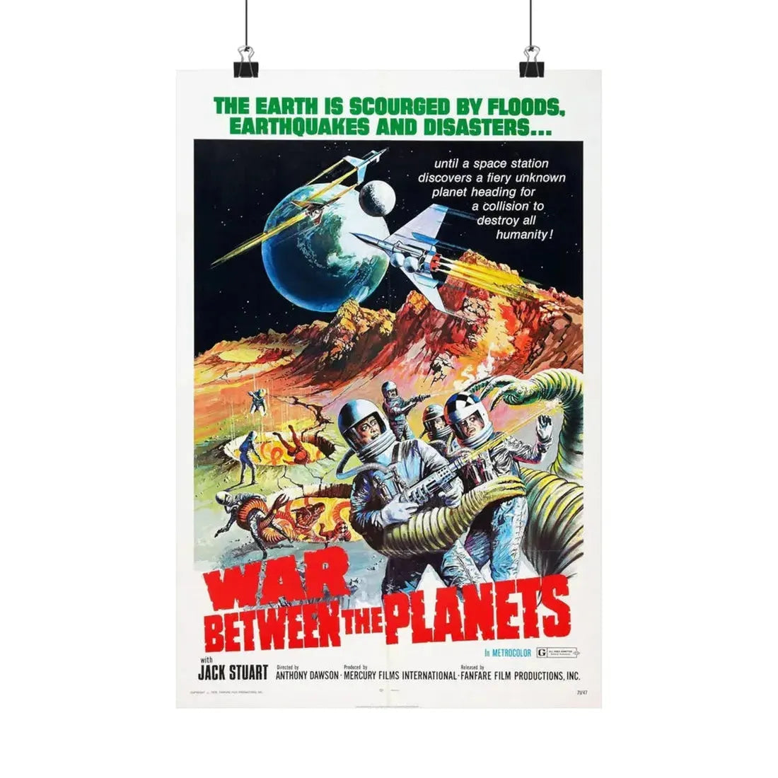 WAR BETWEEN THE PLANETS 1966 - Paper Movie Poster 12″ x 18″ Matte - The Sticker Space