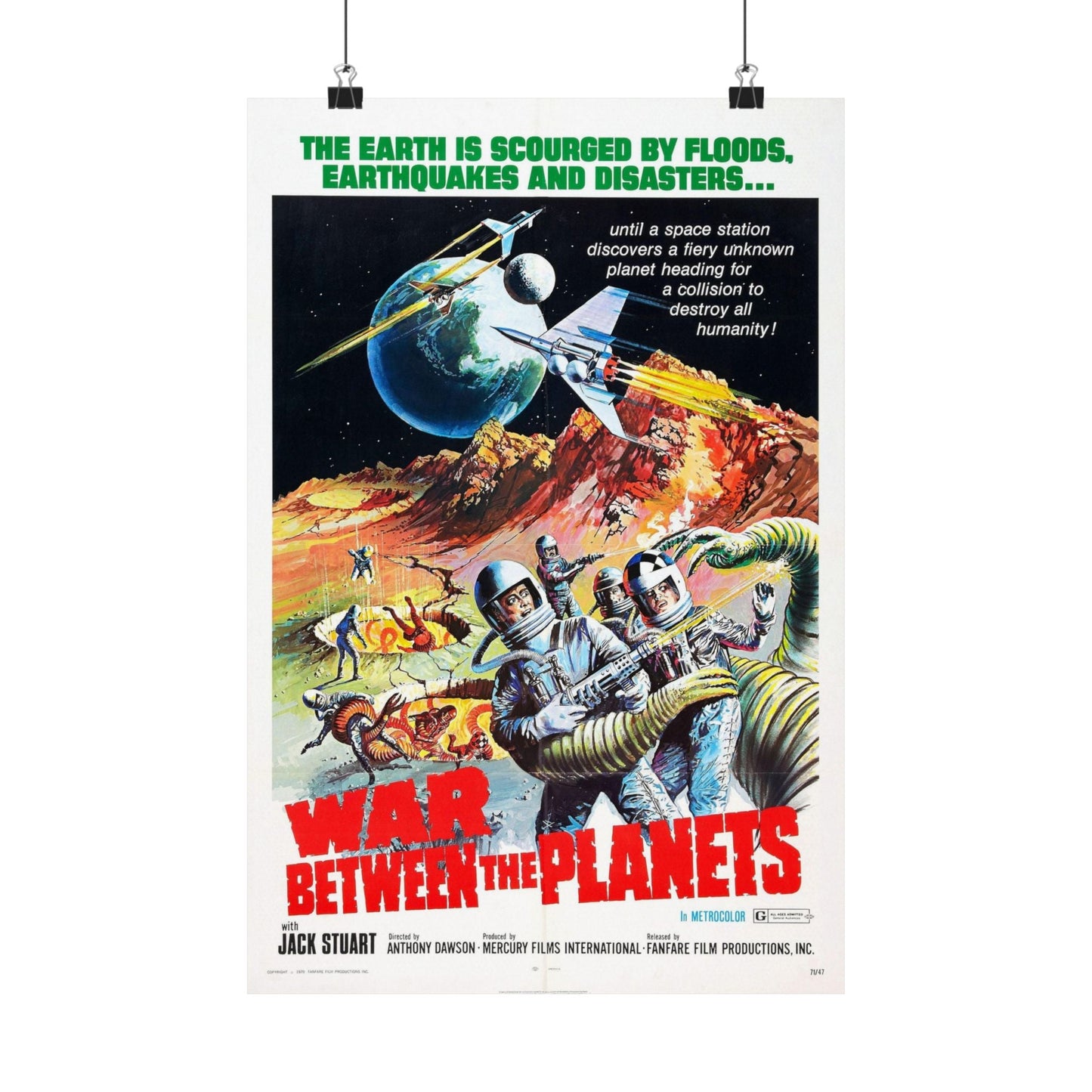 WAR BETWEEN THE PLANETS 1966 - Paper Movie Poster-12″ x 18″-The Sticker Space