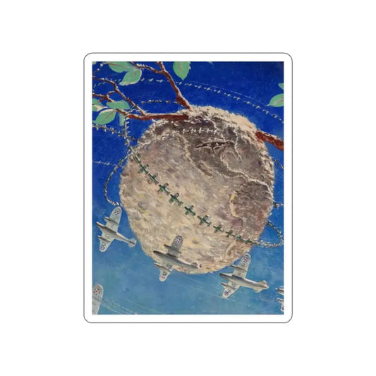 War Department poster study, 1944 (Magazine Illustration) STICKER Vinyl Die-Cut Decal White Die-Cut 2 Inch - The Sticker Space