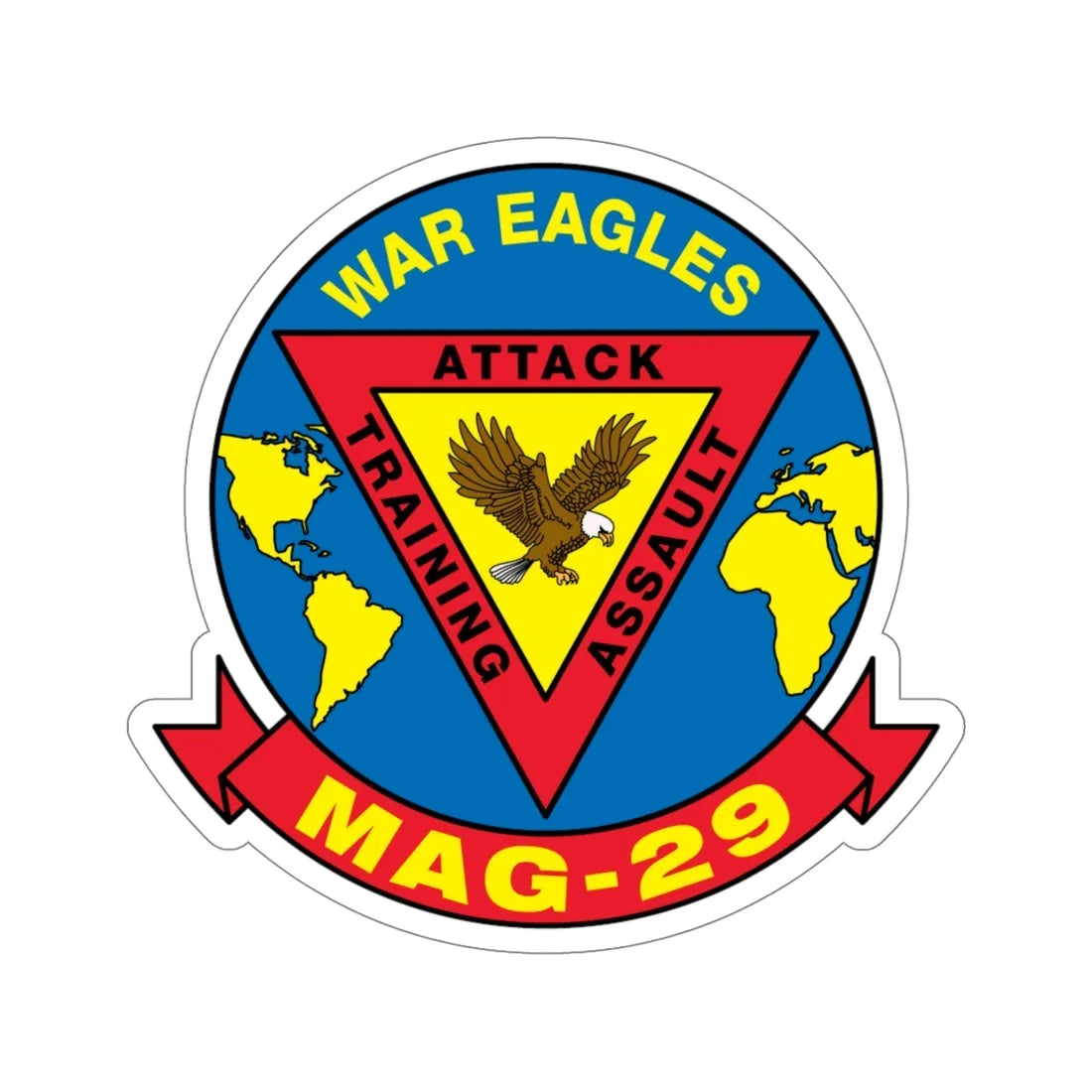 War Eagle MAG 29 (USMC) STICKER Vinyl Die-Cut Decal 5 Inch - The Sticker Space