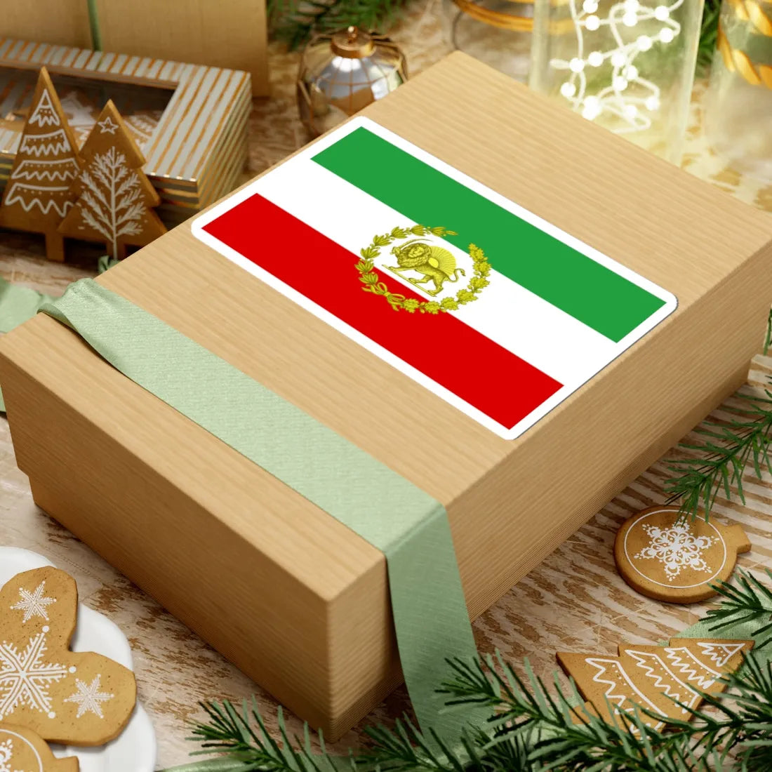 War flag of Iran 1979-1980 (Iran) STICKER Vinyl Kiss-Cut Decal - The Sticker Space