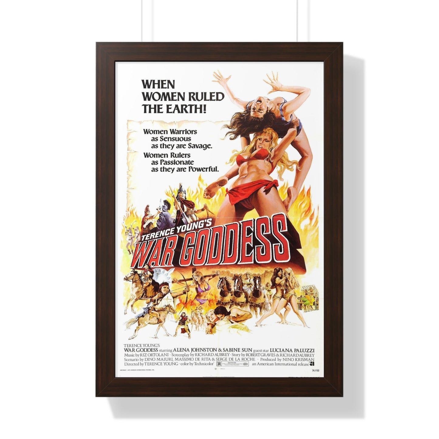 WAR GODDESS 1973 - Framed Movie Poster-16″ x 24″-The Sticker Space