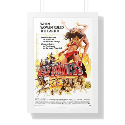 WAR GODDESS 1973 - Framed Movie Poster 16″ x 24″ White - The Sticker Space