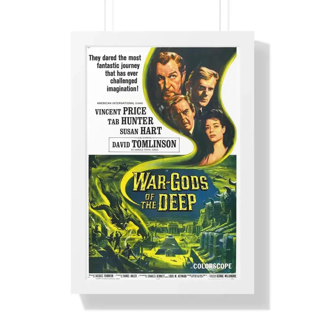 WAR-GODS OF THE DEEP 1965 - Framed Movie Poster 16″ x 24″ White - The Sticker Space