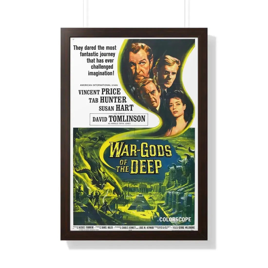 WAR-GODS OF THE DEEP 1965 - Framed Movie Poster 20" x 30" Walnut - The Sticker Space
