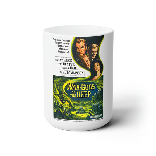 WAR-GODS OF THE DEEP 1965 Movie Poster - White Coffee Cup 15oz-15oz-The Sticker Space