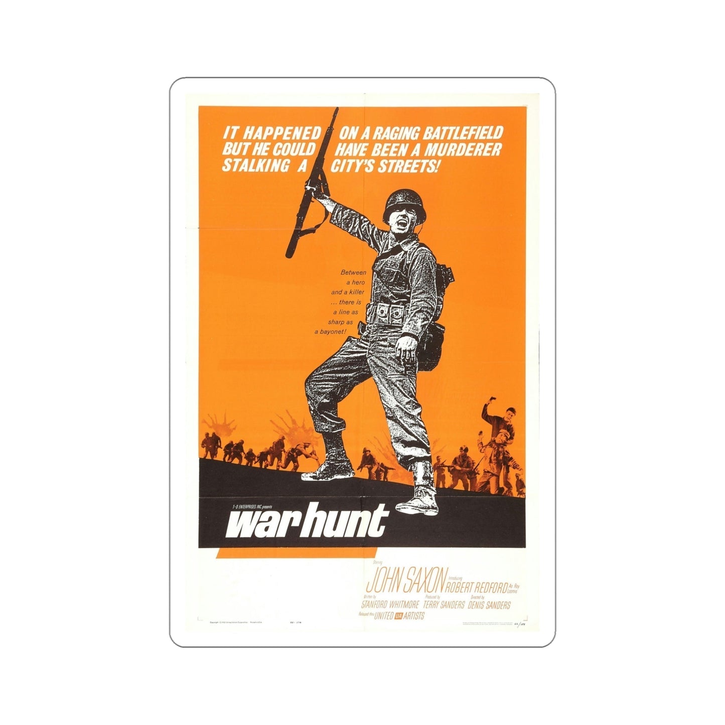 War Hunt 1962 Movie Poster STICKER Vinyl Die-Cut Decal-5 Inch-The Sticker Space