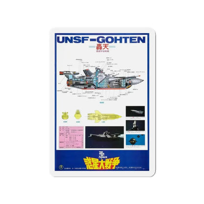 WAR IN SPACE (ASIAN) 1977 Movie Poster - Refrigerator Magnet 3 Inch Die-Cut - The Sticker Space