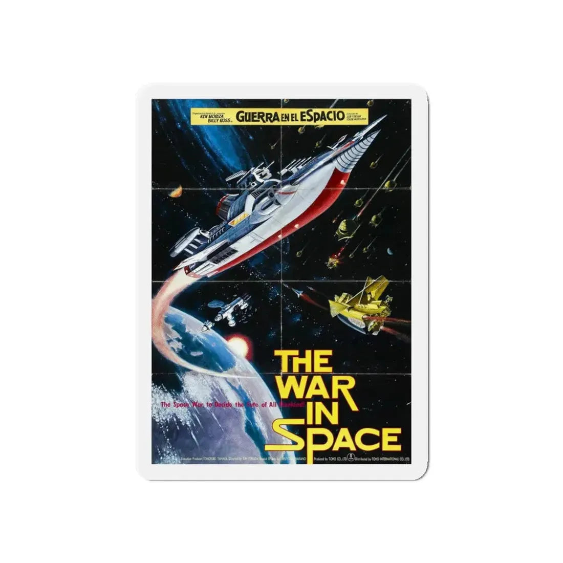WAR IN SPACE (SPANISH) 1977 Movie Poster - Refrigerator Magnet 5 Inch Die-Cut - The Sticker Space