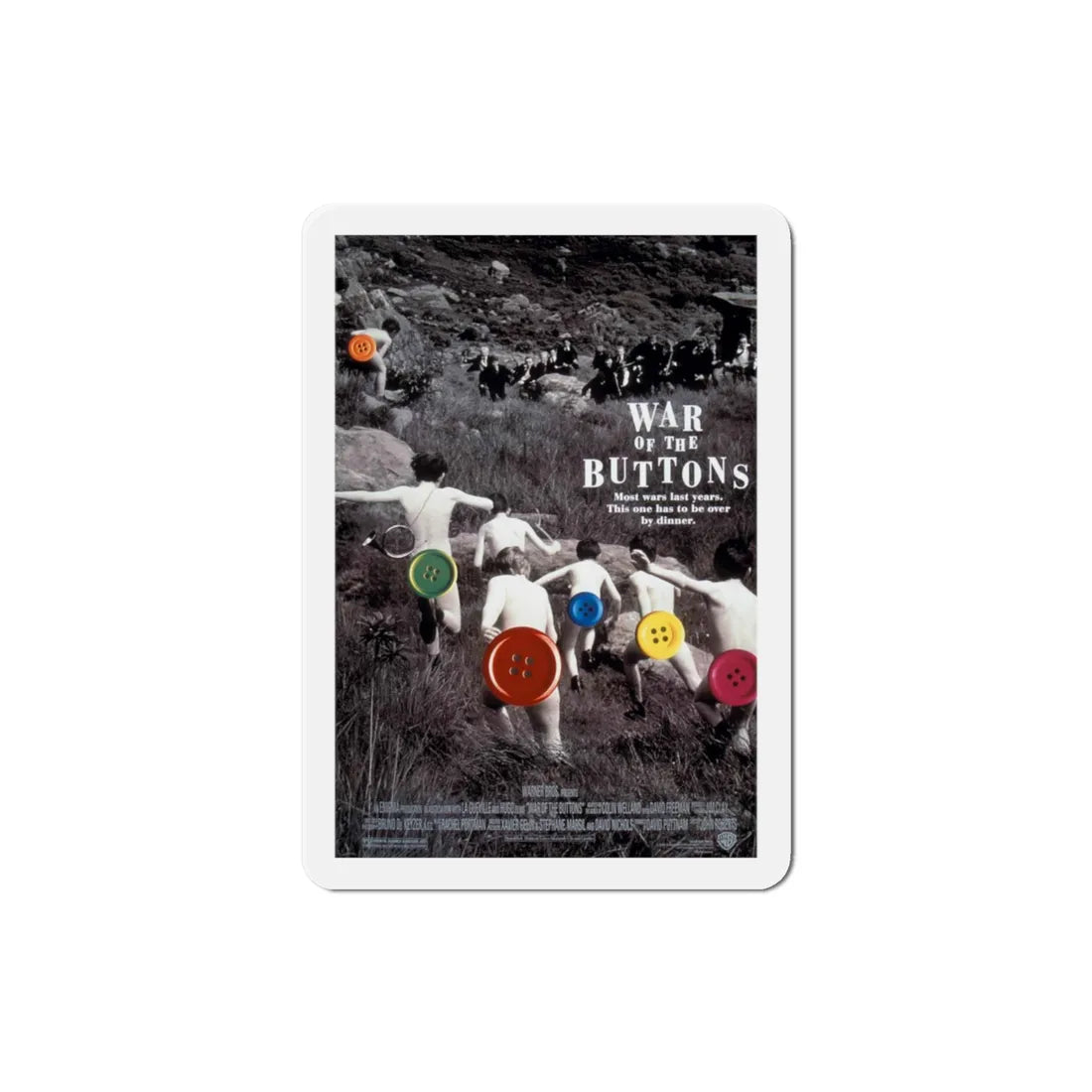 War Of The Buttons 1995 Movie Poster Refrigerator Magnet 3 Inch - The Sticker Space