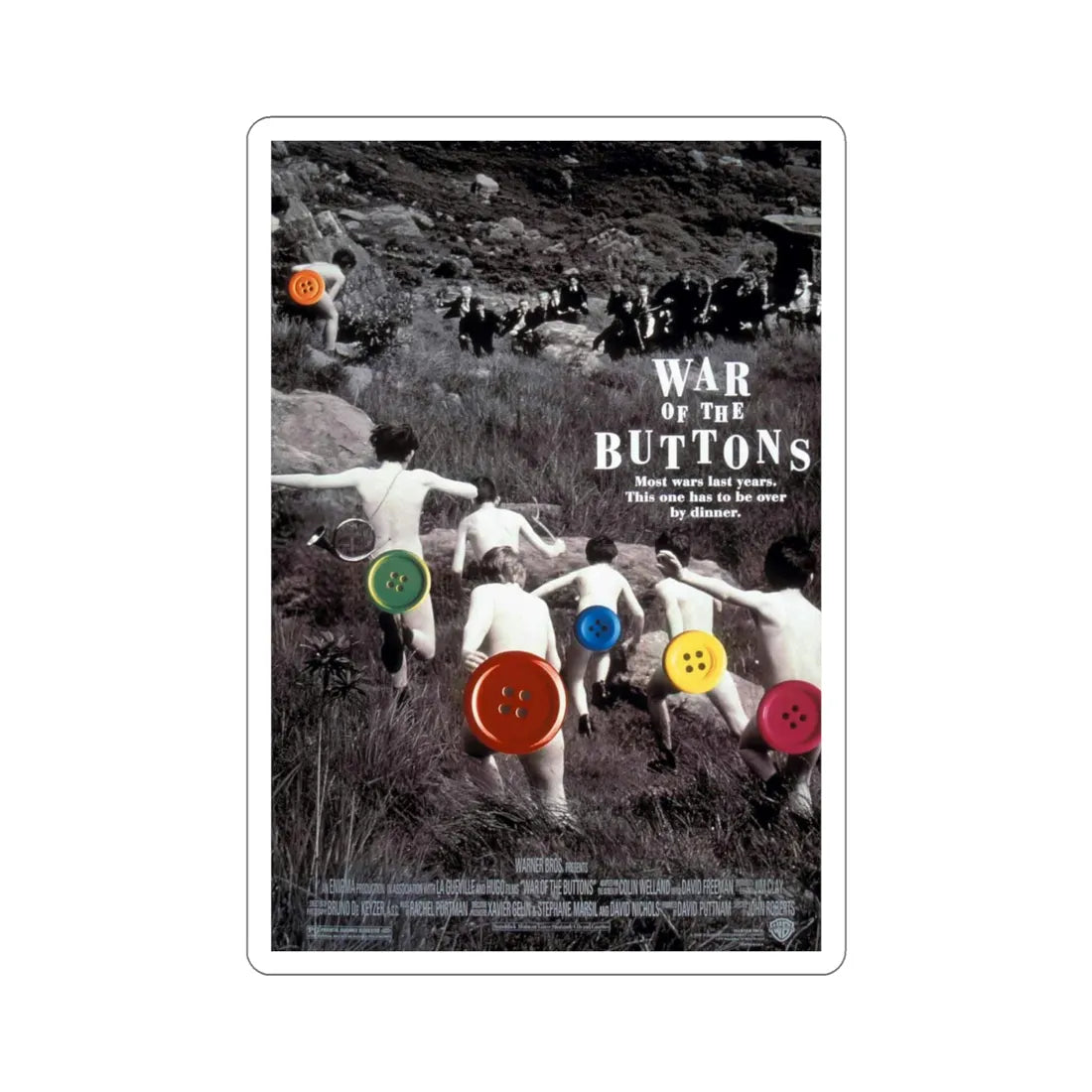 War Of The Buttons 1995 Movie Poster STICKER Vinyl Die-Cut Decal 6 Inch - The Sticker Space