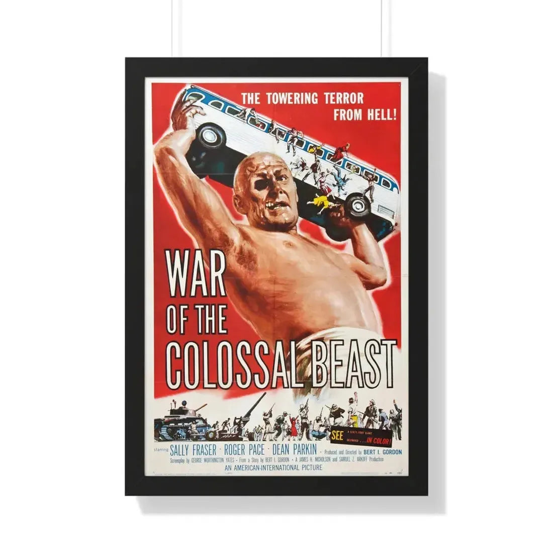 WAR OF THE COLOSSAL BEAST 1958 - Framed Movie Poster 20" x 30" Black - The Sticker Space