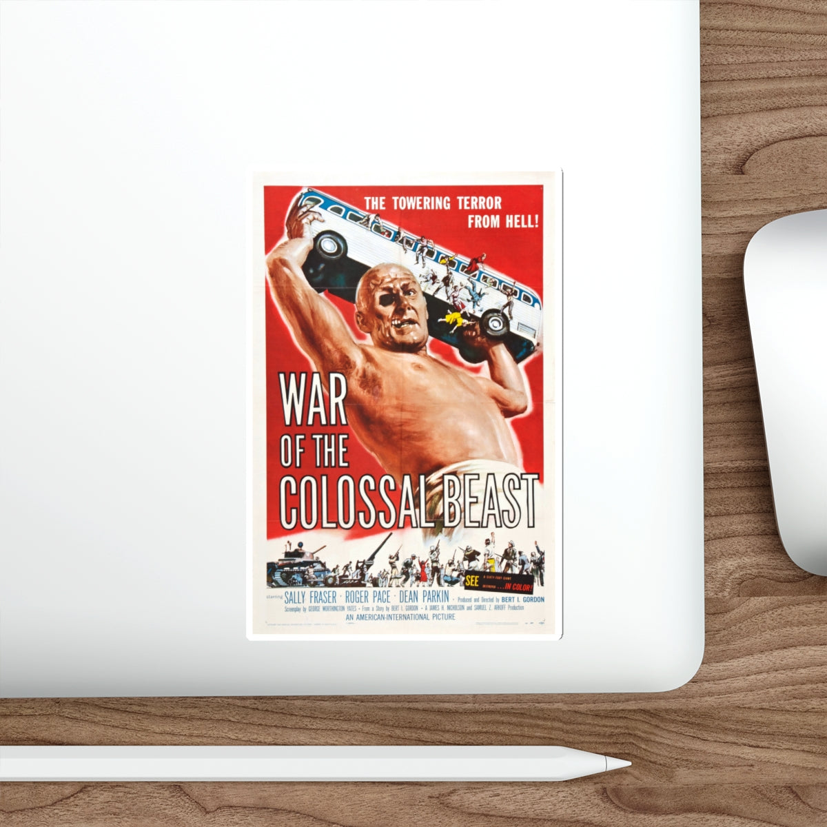 WAR OF THE COLOSSAL BEAST 1958 Movie Poster STICKER Vinyl Die-Cut Decal-The Sticker Space