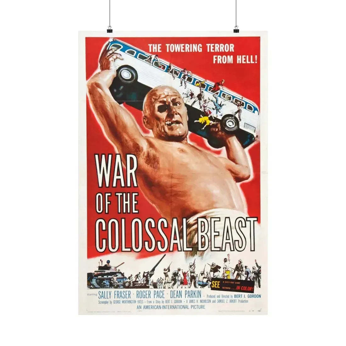 WAR OF THE COLOSSAL BEAST 1958 - Paper Movie Poster 24″ x 36″ Matte - The Sticker Space