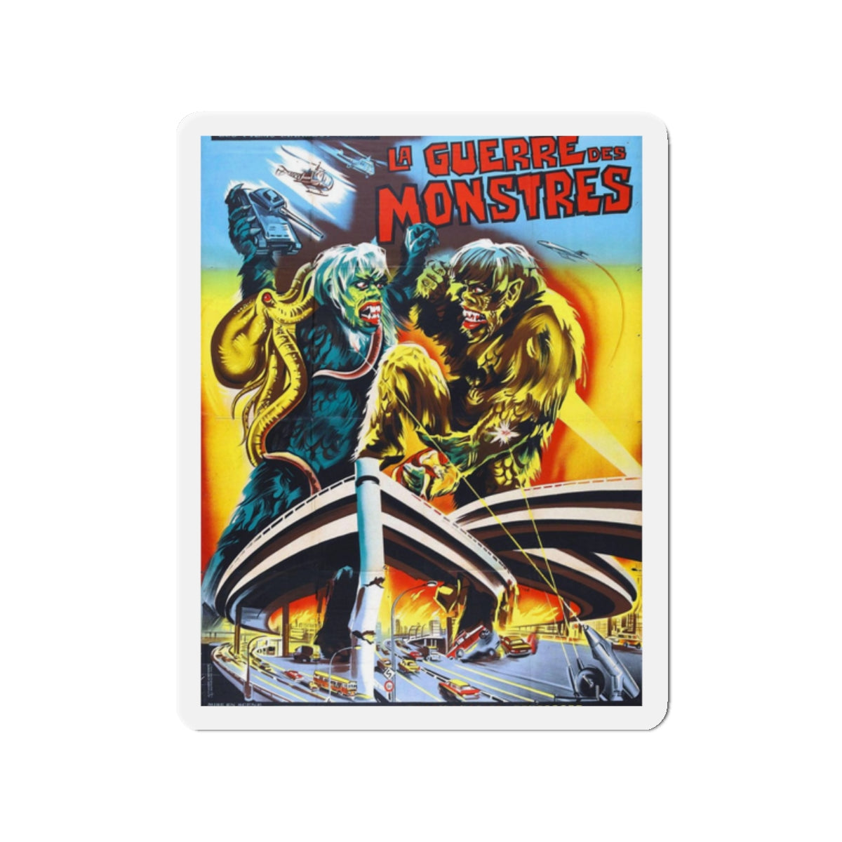 WAR OF THE GARGANTUAS (2) 1966 Movie Poster - Refrigerator Magnet-2" x 2"-The Sticker Space