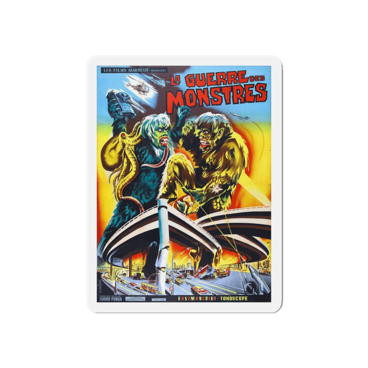 WAR OF THE GARGANTUAS (2) 1966 Movie Poster - Refrigerator Magnet-6 × 6"-The Sticker Space