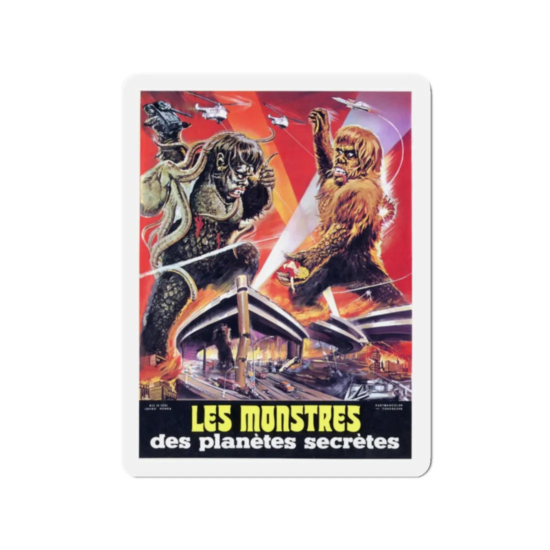 WAR OF THE GARGANTUAS (FRENCH) 1966 Movie Poster - Refrigerator Magnet 2 Inch - The Sticker Space