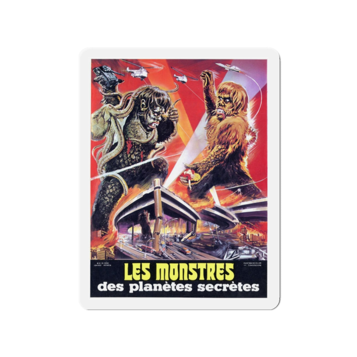 WAR OF THE GARGANTUAS (FRENCH) 1966 Movie Poster - Refrigerator Magnet-2" x 2"-The Sticker Space