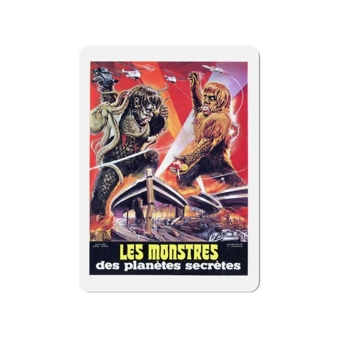 WAR OF THE GARGANTUAS (FRENCH) 1966 Movie Poster - Refrigerator Magnet 3 Inch - The Sticker Space