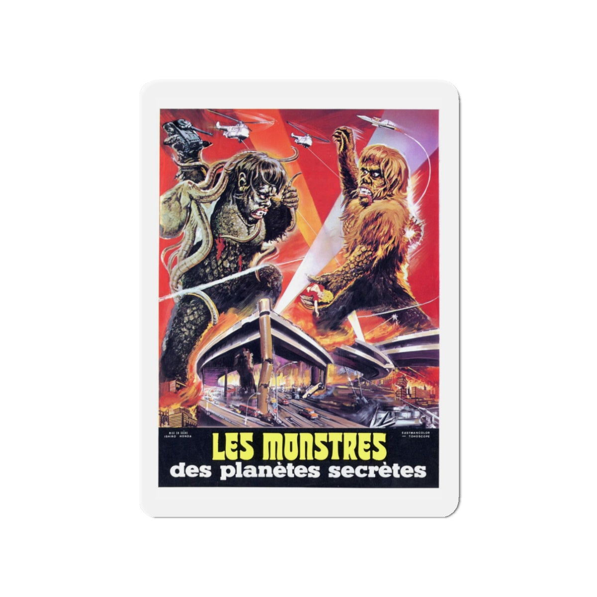 WAR OF THE GARGANTUAS (FRENCH) 1966 Movie Poster - Refrigerator Magnet-3" x 3"-The Sticker Space