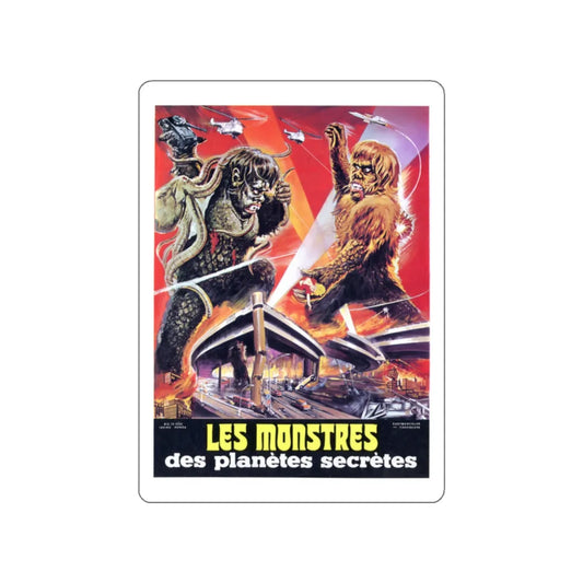 WAR OF THE GARGANTUAS (FRENCH) 1966 Movie Poster STICKER Vinyl Die-Cut Decal 2 Inch - The Sticker Space