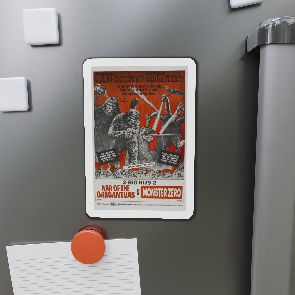 WAR OF THE GARGANTUAS + MONSTER ZERO 1966 Movie Poster - Refrigerator Magnet-The Sticker Space