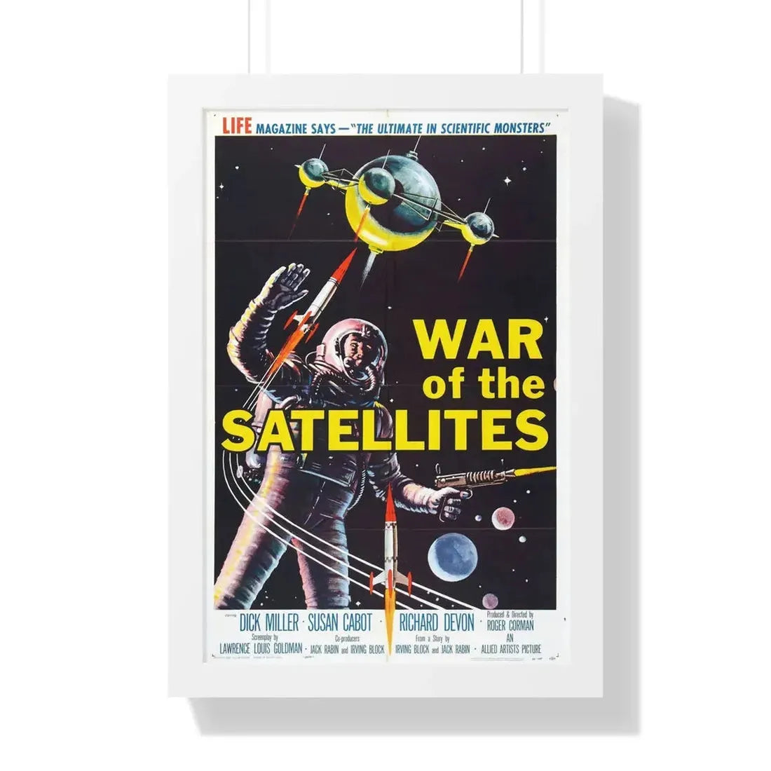 WAR OF THE SATELLITES 1958 - Framed Movie Poster 16″ x 24″ White - The Sticker Space