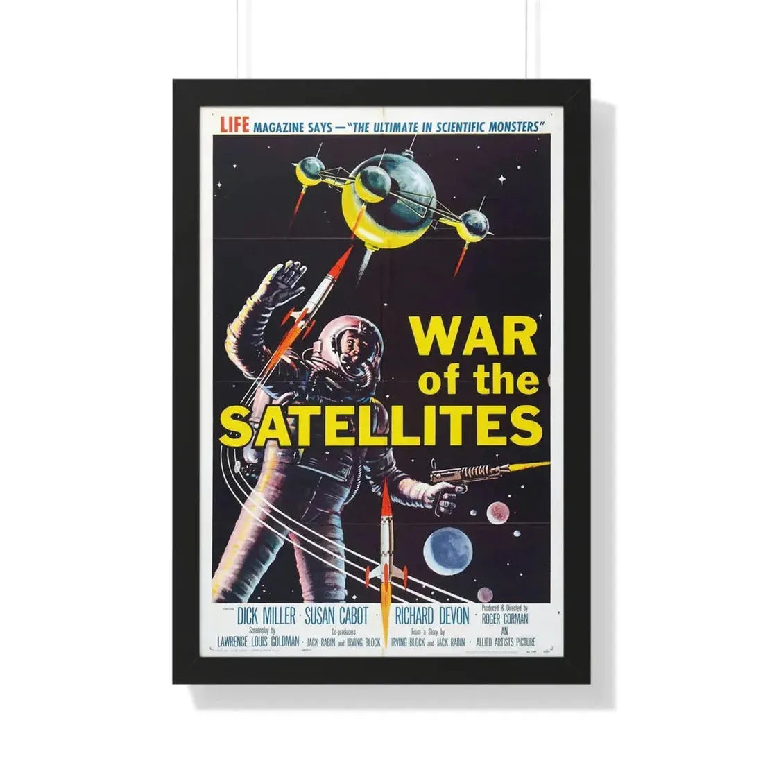 WAR OF THE SATELLITES 1958 - Framed Movie Poster 20" x 30" Black - The Sticker Space