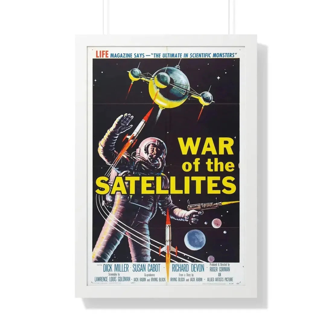 WAR OF THE SATELLITES 1958 - Framed Movie Poster 20" x 30" White - The Sticker Space